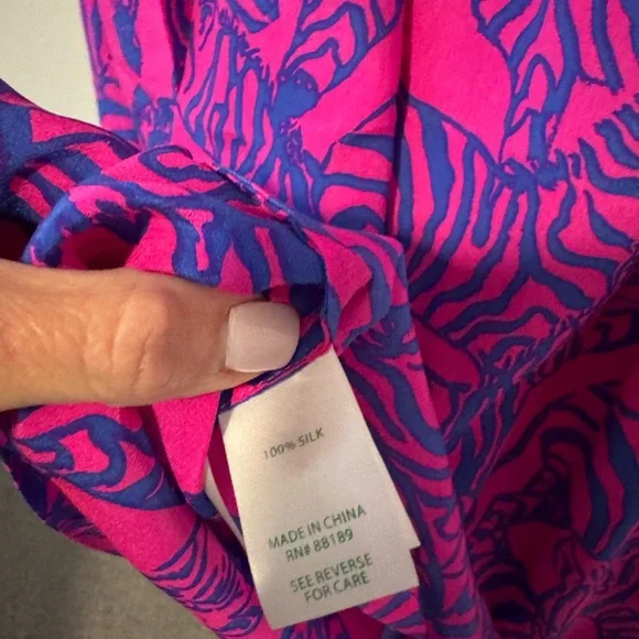 Lilly Pulitzer Elsa  Zebra Print Blouse - Picture 5 of 6